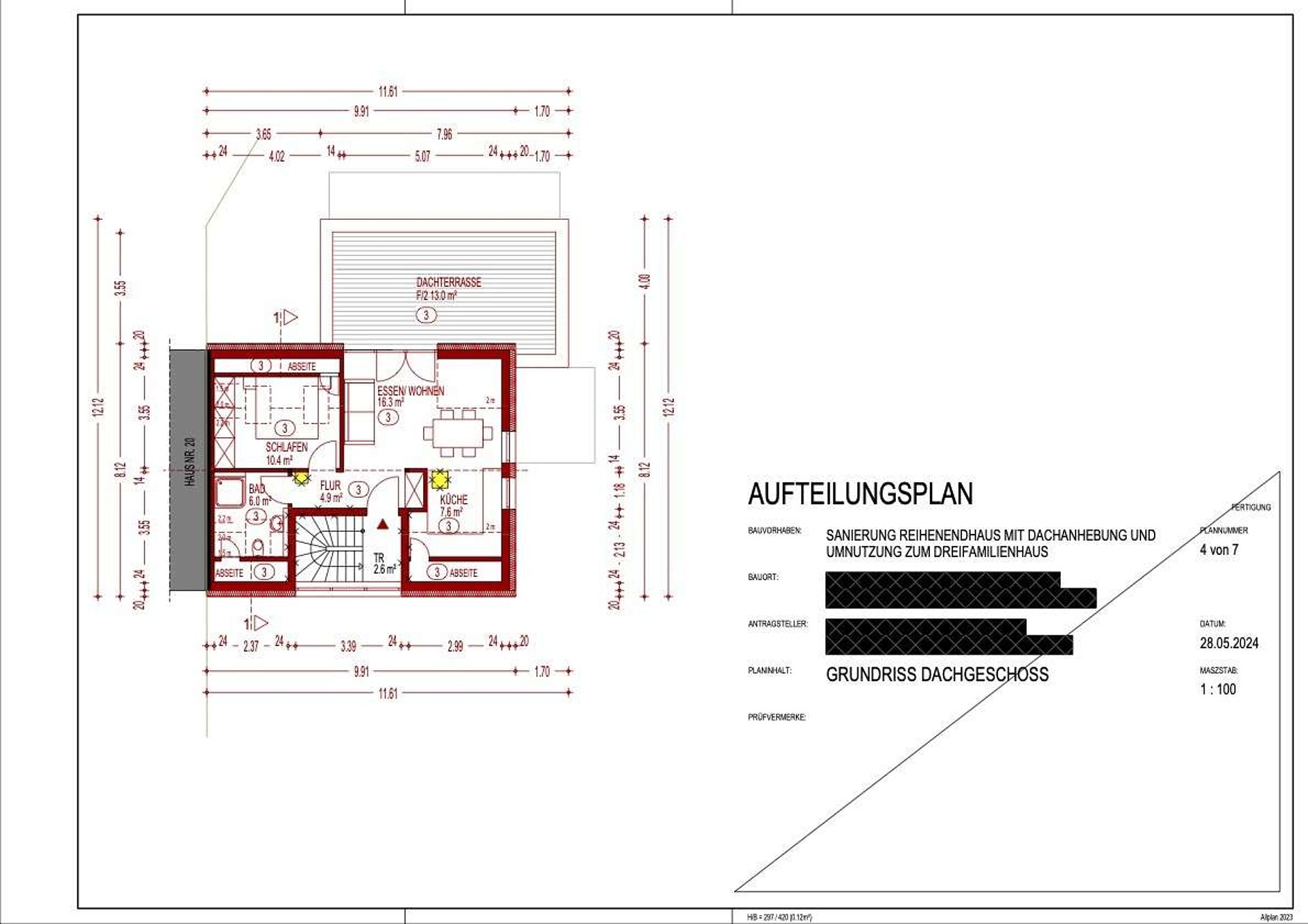 Grundriss Dachgeschoss
