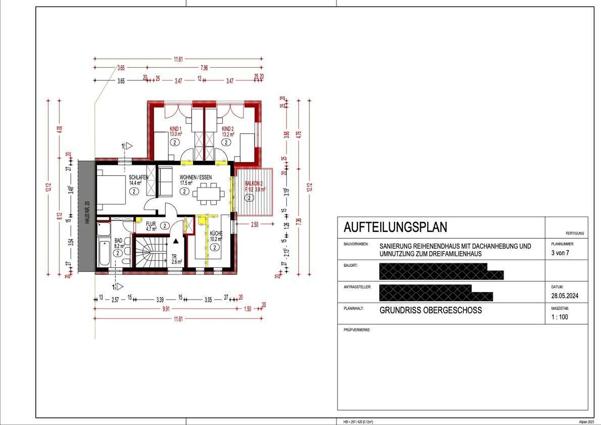 Grundriss Obergeschoss