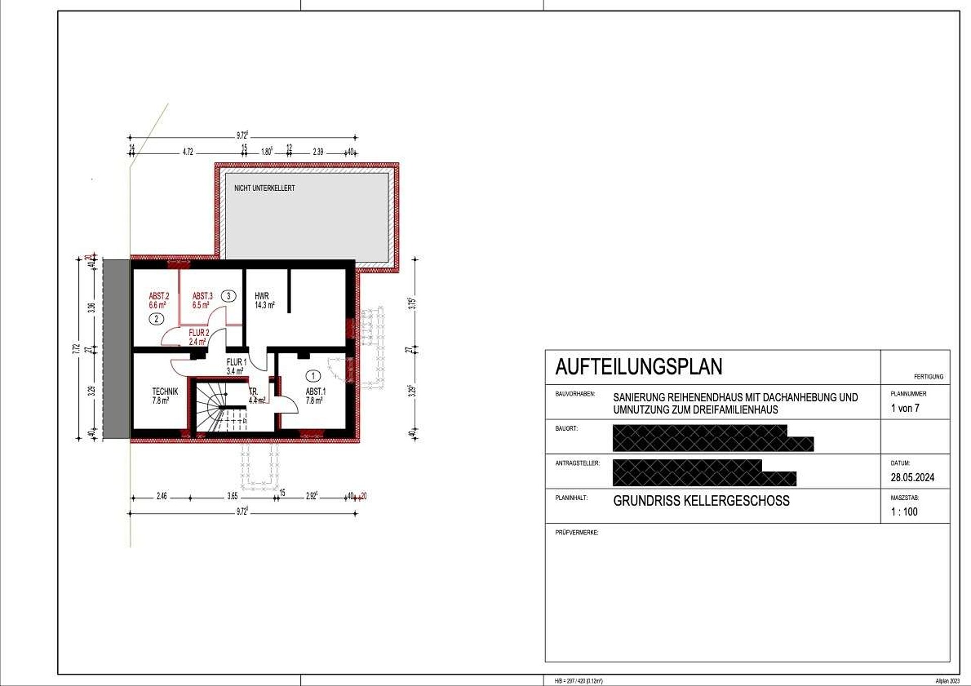 Grundriss Kellergeschoss